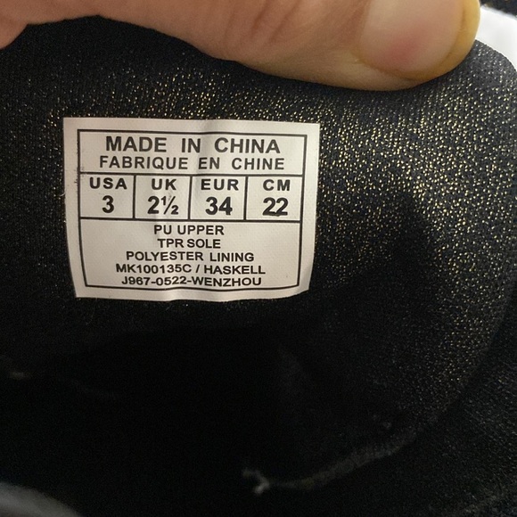 Michael Kors Stylish Black and Brown Girls Boots,HASKELL Size 3 Ankle Boots, mid - Picture 7 of 8